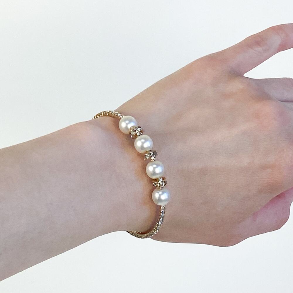 Adjustable Rhinestone Bracelet - Picture 4 of 9
